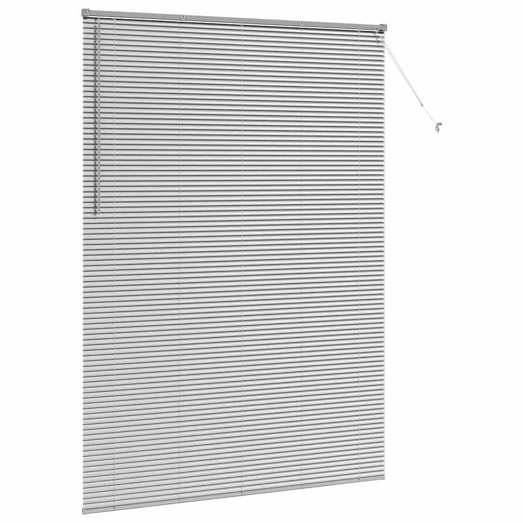 vidaXL Βενετσιάνικες Ρόδες Ασημί 220 x 160 εκ Αλουμίνιο