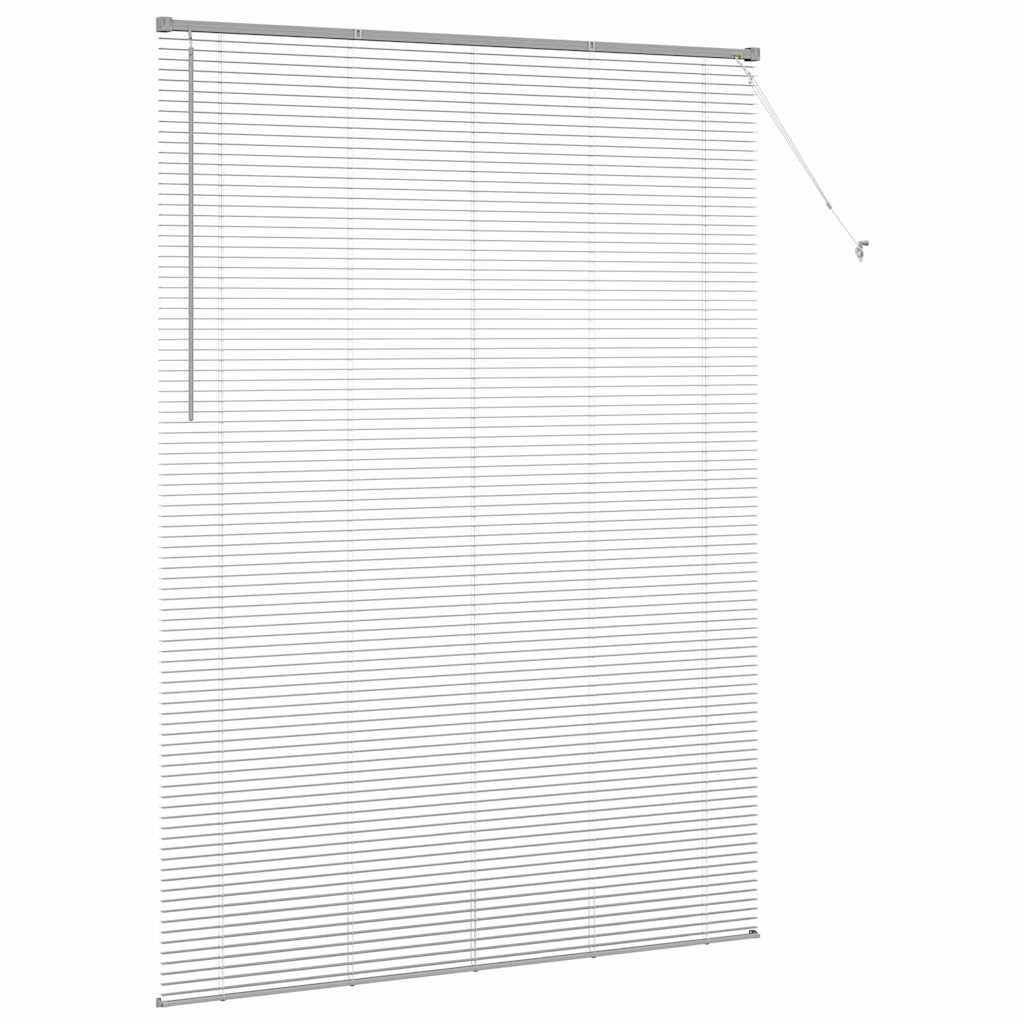 vidaXL Βενετσιάνικες Ρόδες Ασημί 220 x 160 εκ Αλουμίνιο