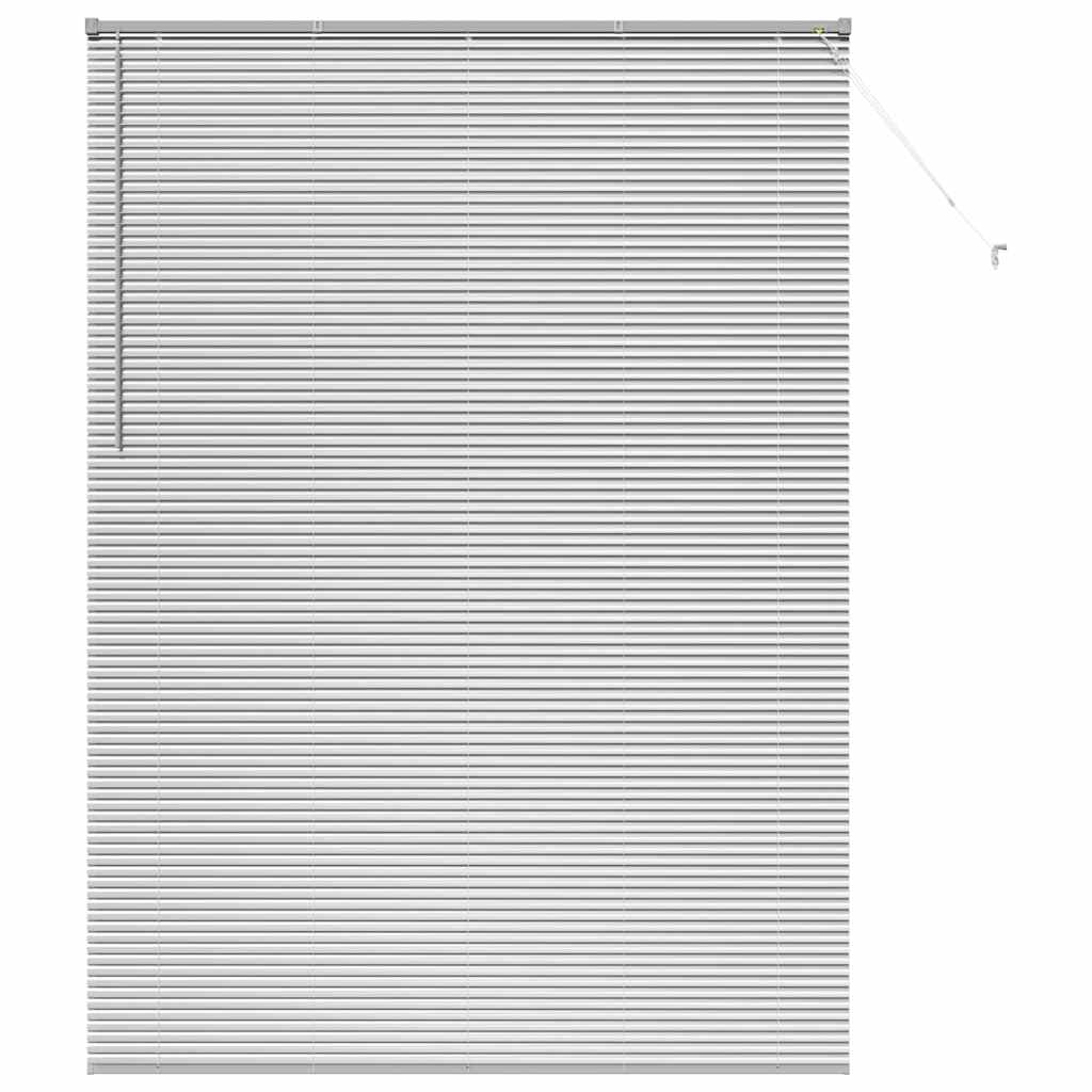 vidaXL Βενετσιάνικες Ρόδες Ασημί 220 x 160 εκ Αλουμίνιο