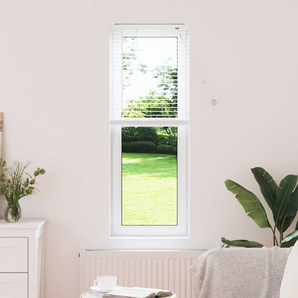 vidaXL Βενετσιάνικες Ρόδες Λευκό 130 x 45 εκ Αλουμίνιο