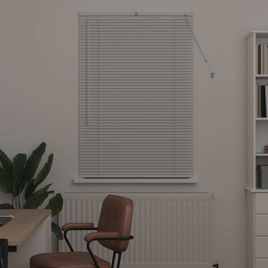 vidaXL Βενετσιάνικες Ρόδες Λευκό 130 x 85 εκ Αλουμίνιο