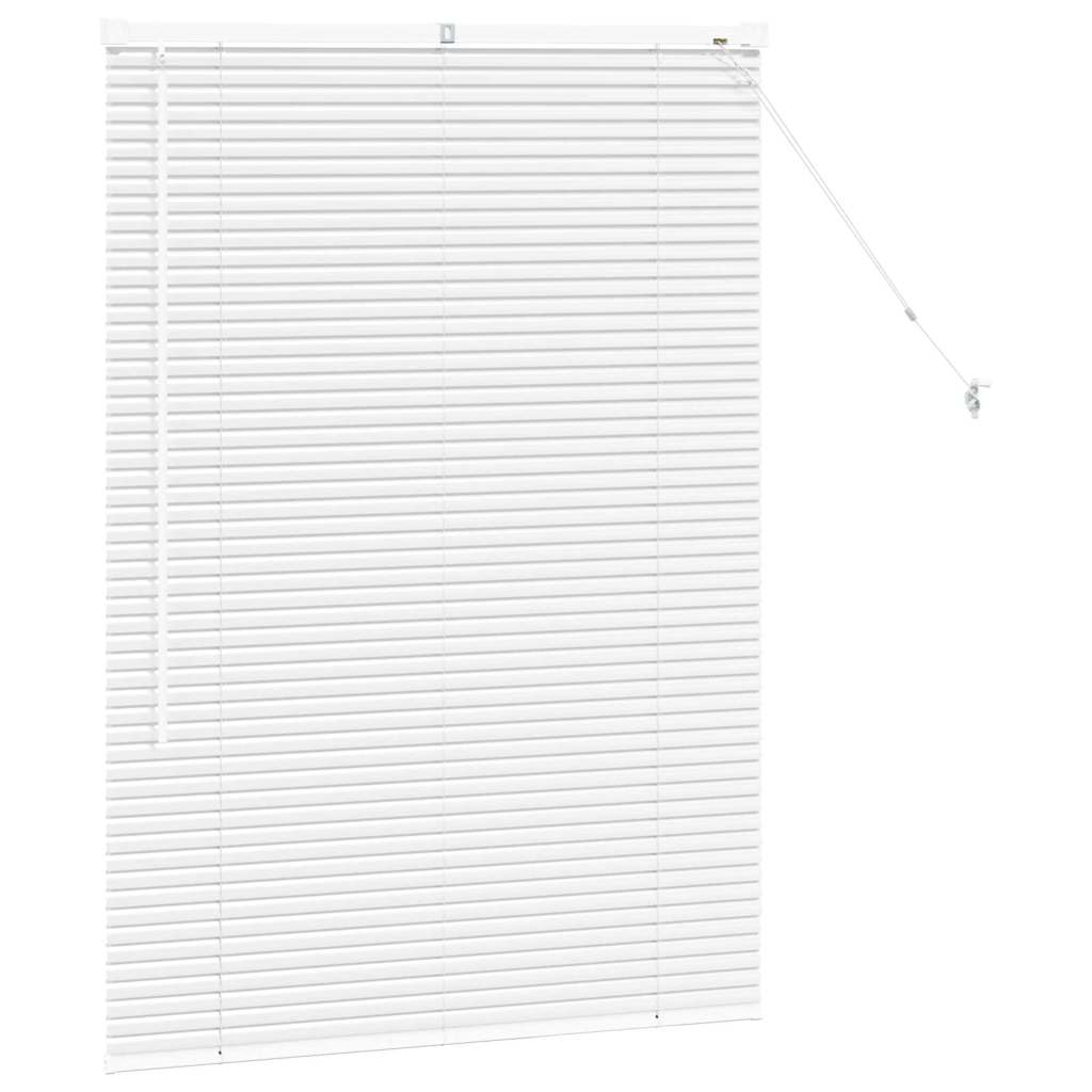 vidaXL Βενετσιάνικες Ρόδες Λευκό 130 x 85 εκ Αλουμίνιο