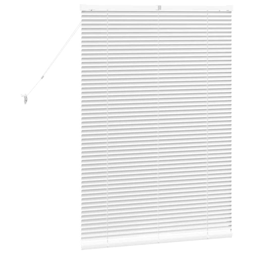 vidaXL Βενετσιάνικες Ρόδες Λευκό 130 x 85 εκ Αλουμίνιο