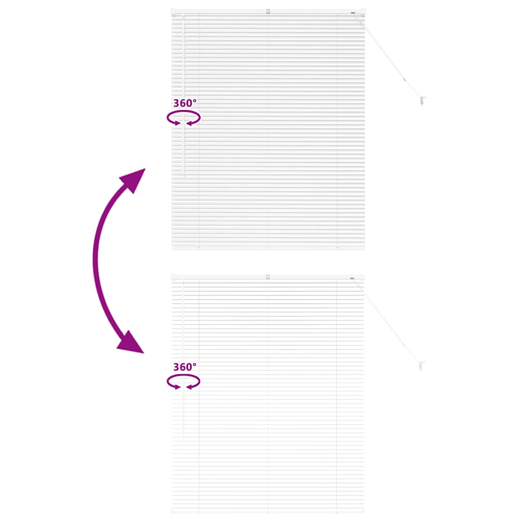 vidaXL Βενετσιάνικες Ρόδες Λευκό 130 x 100 cm Αλουμίνιο