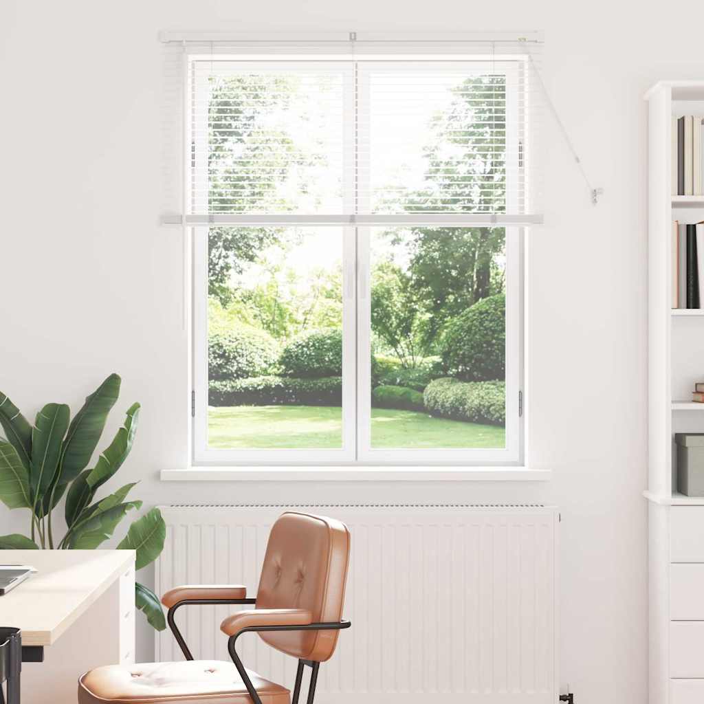 vidaXL Βενετσιάνικες Ρόδες Λευκό 130 x 120 εκ Αλουμίνιο