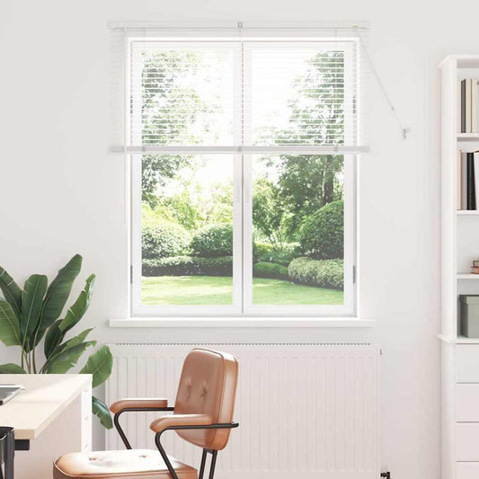 vidaXL Βενετσιάνικες Ρόδες Λευκό 130 x 120 εκ Αλουμίνιο
