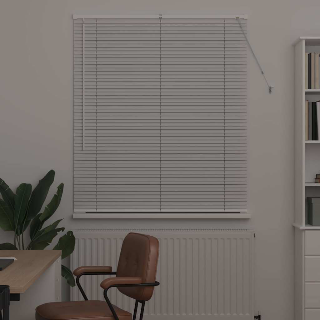 vidaXL Βενετσιάνικες Ρόδες Λευκό 130 x 120 εκ Αλουμίνιο