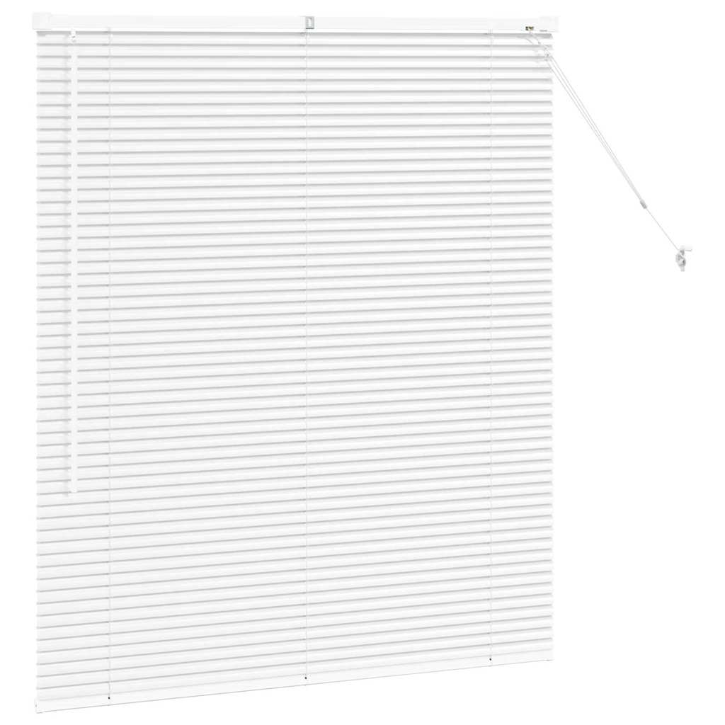 vidaXL Βενετσιάνικες Ρόδες Λευκό 130 x 120 εκ Αλουμίνιο