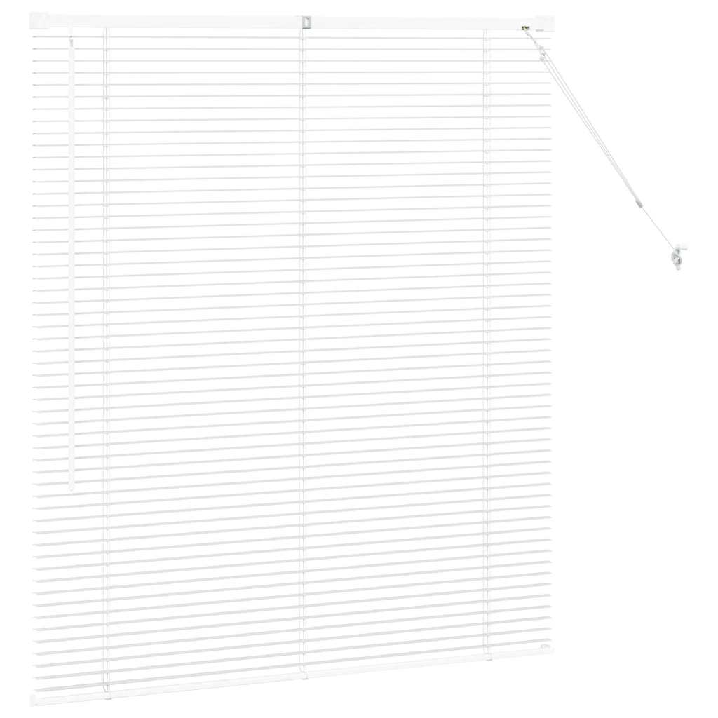vidaXL Βενετσιάνικες Ρόδες Λευκό 130 x 120 εκ Αλουμίνιο