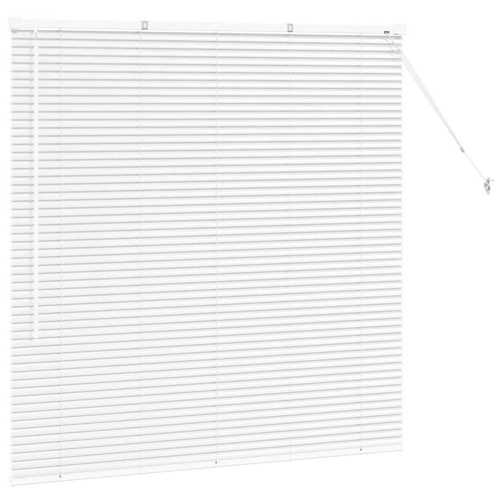 vidaXL Βενετσιάνικες Ρόδες Λευκό 130 x 125 εκ Αλουμίνιο