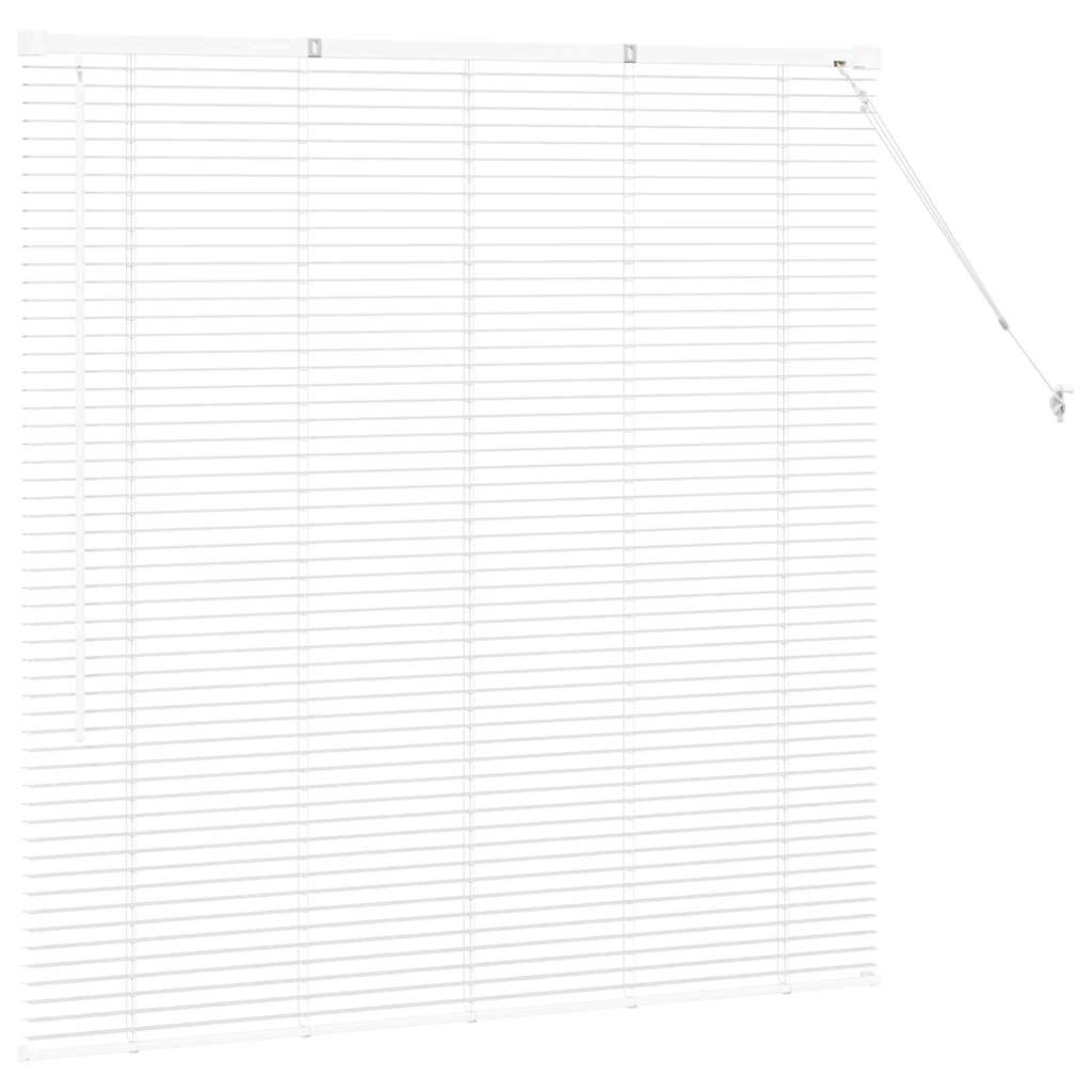 vidaXL Βενετσιάνικες Ρόδες Λευκό 130 x 125 εκ Αλουμίνιο