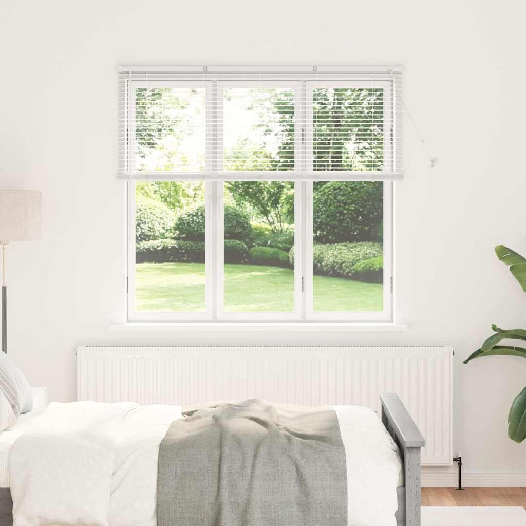 vidaXL Βενετσιάνικες Ρόδες Λευκό 130 x 150 cm Αλουμίνιο