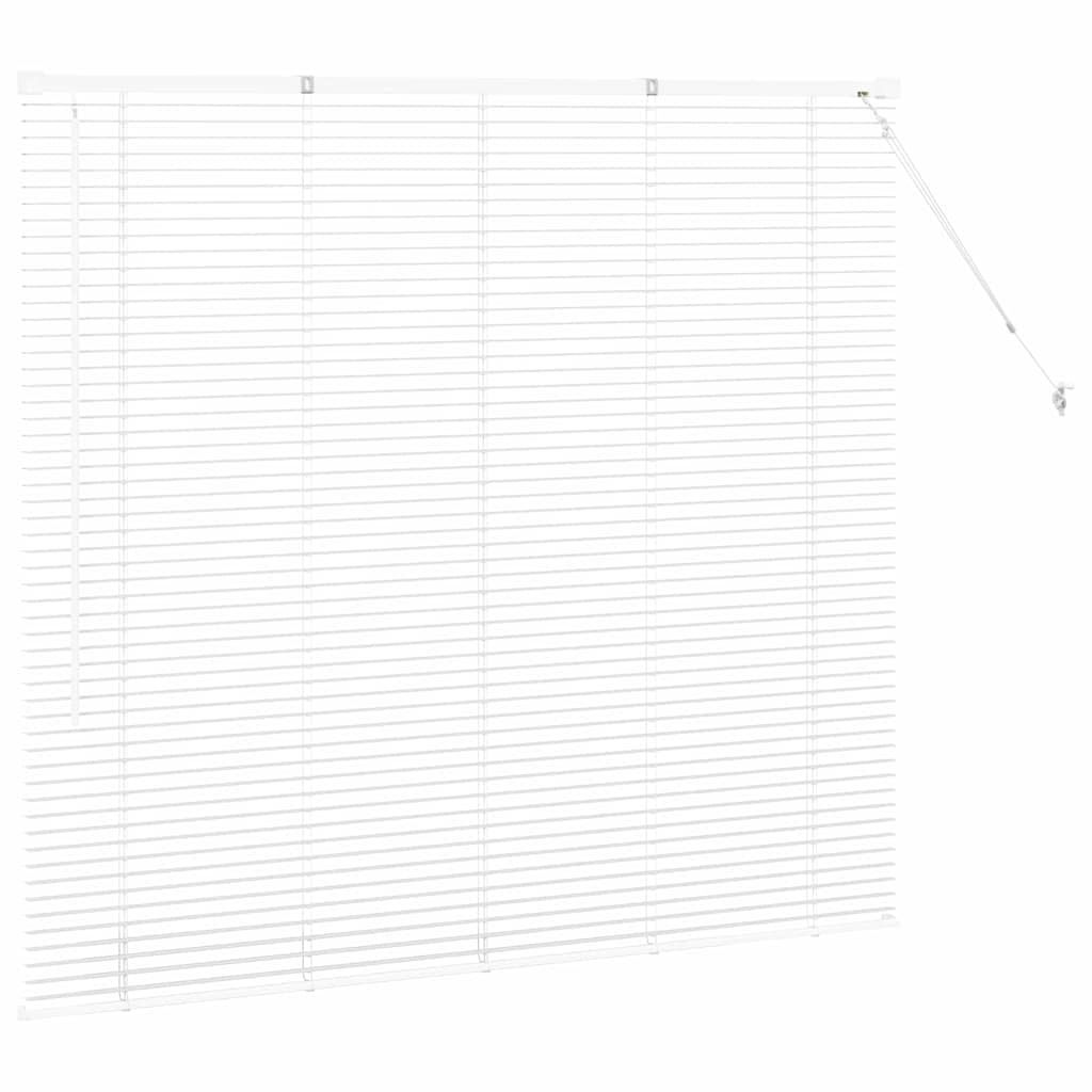 vidaXL Βενετσιάνικες Ρόδες Λευκό 130 x 150 cm Αλουμίνιο