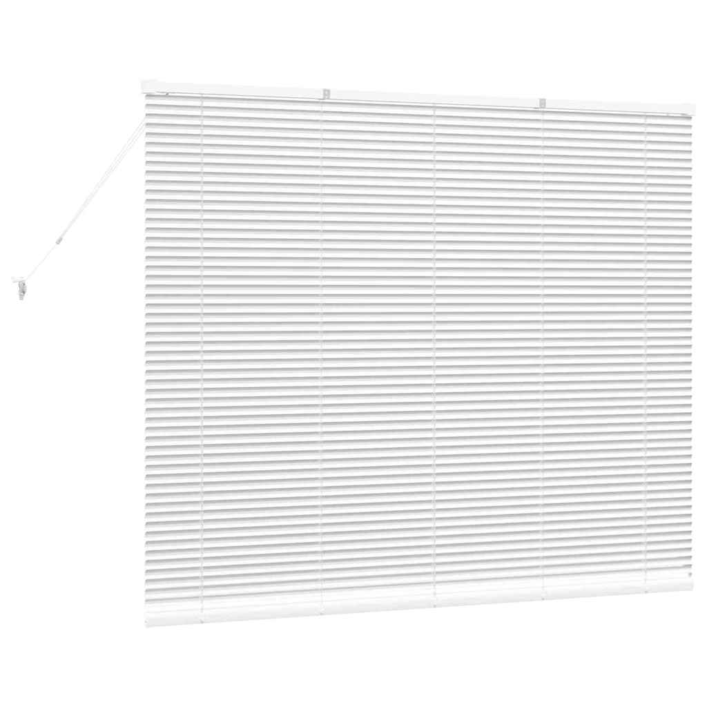 vidaXL Βενετσιάνικες Ρόδες Λευκό 130 x 155 εκ Αλουμίνιο