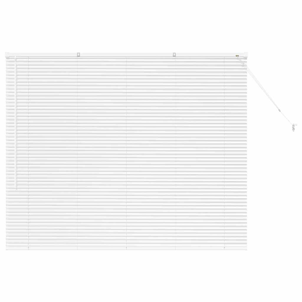 vidaXL Βενετσιάνικες Ρόδες Λευκό 130 x 155 εκ Αλουμίνιο