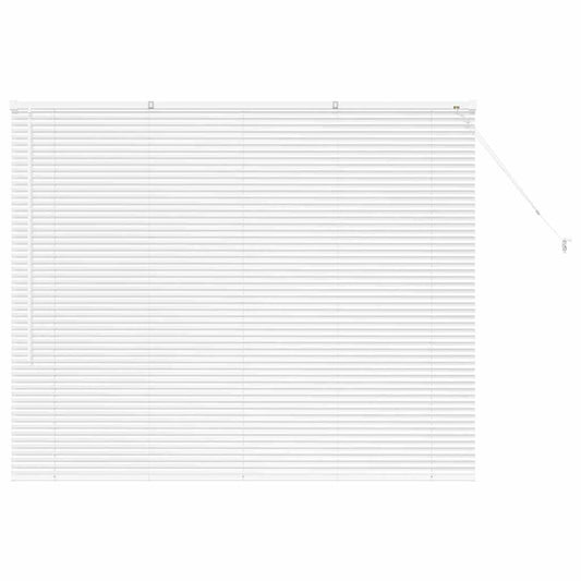 vidaXL Βενετσιάνικες Ρόδες Λευκό 130 x 155 εκ Αλουμίνιο