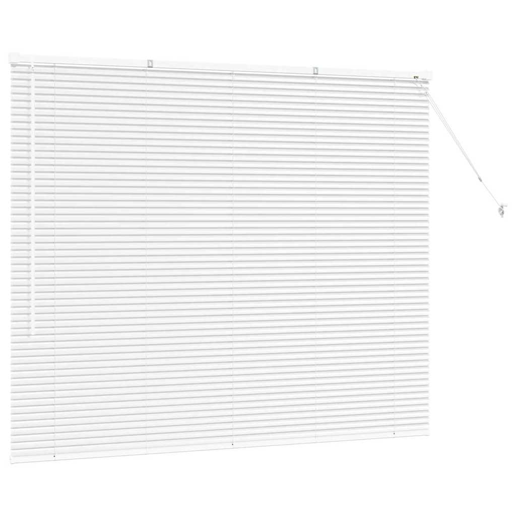 vidaXL Βενετσιάνικες Ρόδες Λευκό 130 x 160 εκ Αλουμίνιο