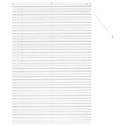 vidaXL Βενετσιάνικες Ρόδες Λευκό 175 x 110 εκ Αλουμίνιο