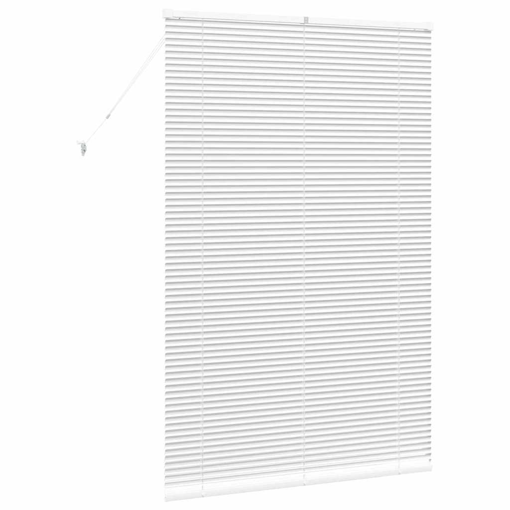 vidaXL Βενετσιάνικες Ρόδες Λευκό 175 x 115 εκ Αλουμίνιο
