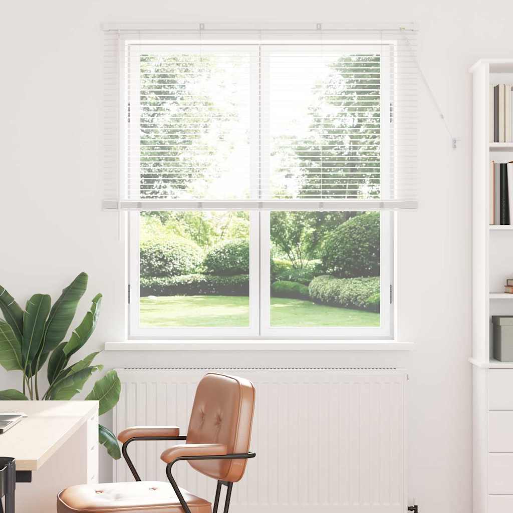 vidaXL Βενετσιάνικες Ρόδες Λευκό 175 x 130 εκ Αλουμίνιο