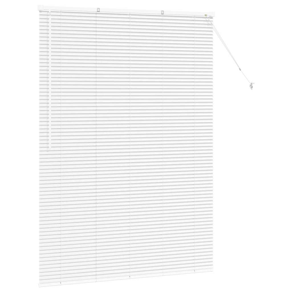 vidaXL Βενετσιάνικες Ρόδες Λευκό 175 x 130 εκ Αλουμίνιο