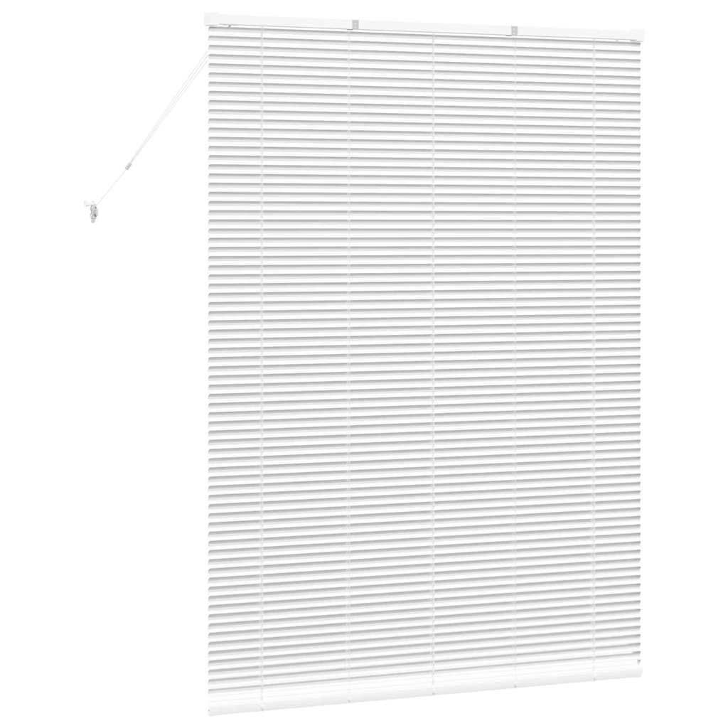 vidaXL Βενετσιάνικες Ρόδες Λευκό 175 x 130 εκ Αλουμίνιο