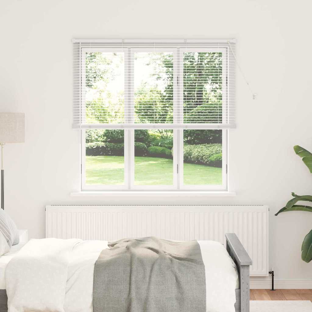 vidaXL Βενετσιάνικες Ρόδες Λευκό 175 x 150 εκ Αλουμίνιο