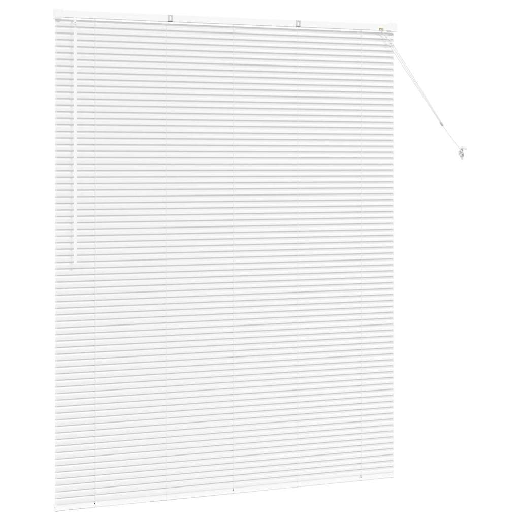vidaXL Βενετσιάνικες Ρόδες Λευκό 175 x 150 εκ Αλουμίνιο