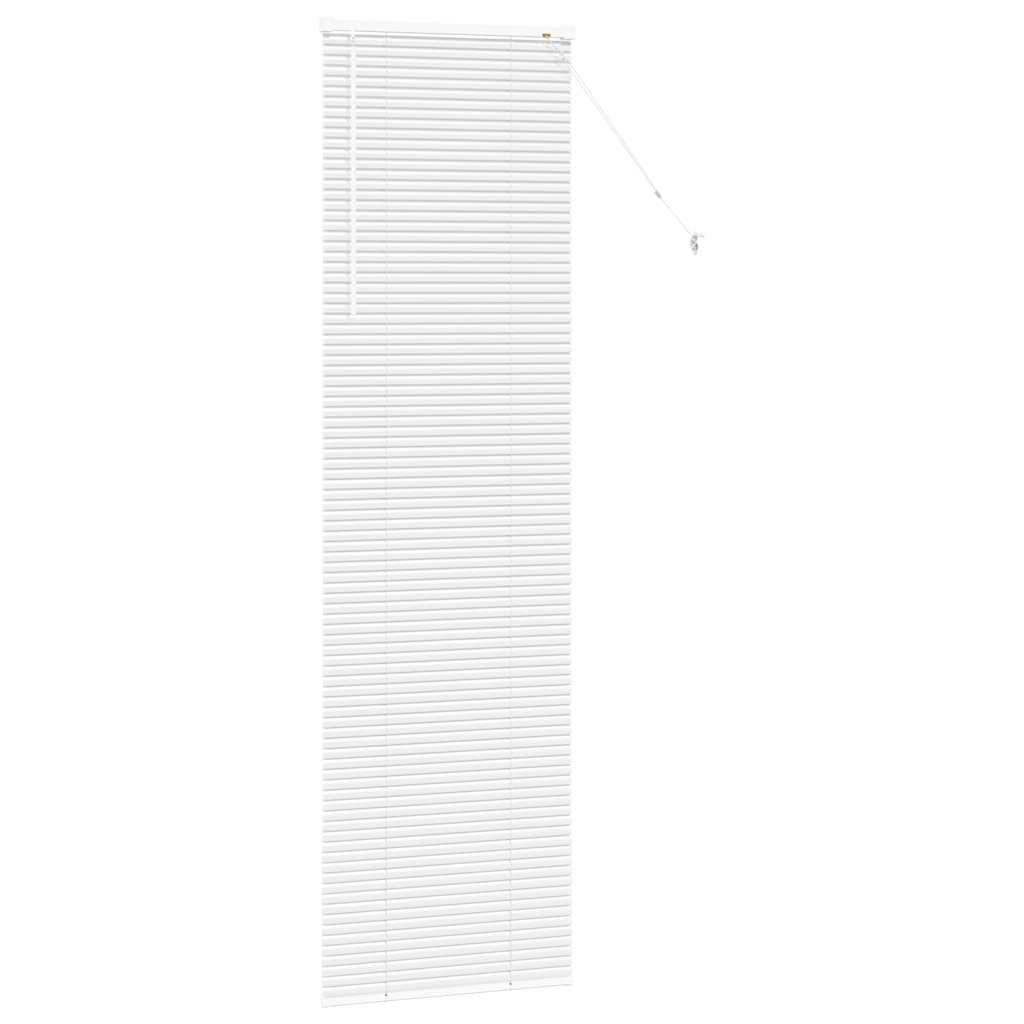 vidaXL Βενετσιάνικες Ρόδες Λευκό 220 x 55 εκ Αλουμίνιο