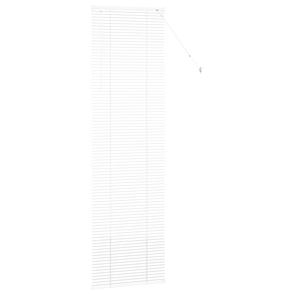 vidaXL Βενετσιάνικες Ρόδες Λευκό 220 x 55 εκ Αλουμίνιο