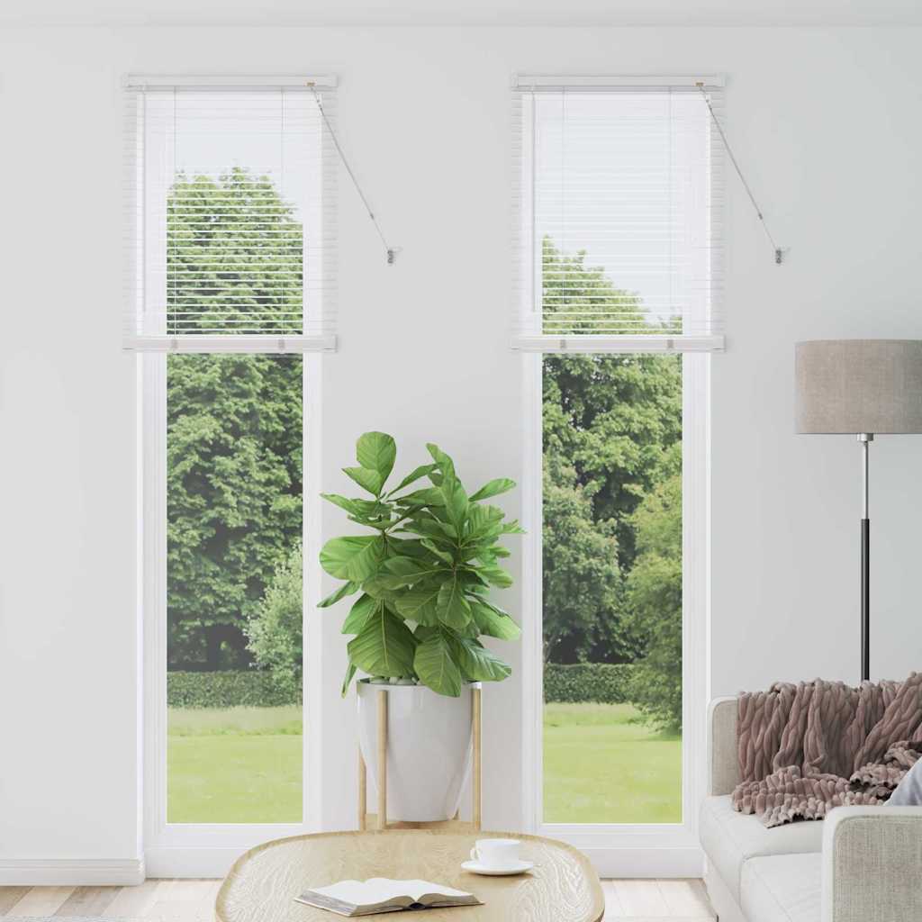 vidaXL Βενετσιάνικες Ρόδες Λευκό 220 x 65 εκ Αλουμίνιο