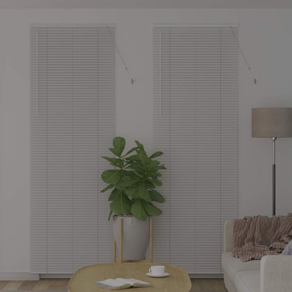 vidaXL Βενετσιάνικες Ρόδες Λευκό 220 x 80 εκ Αλουμίνιο