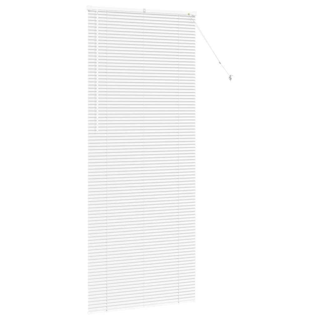 vidaXL Βενετσιάνικες Ρόδες Λευκό 220 x 85 εκ Αλουμίνιο