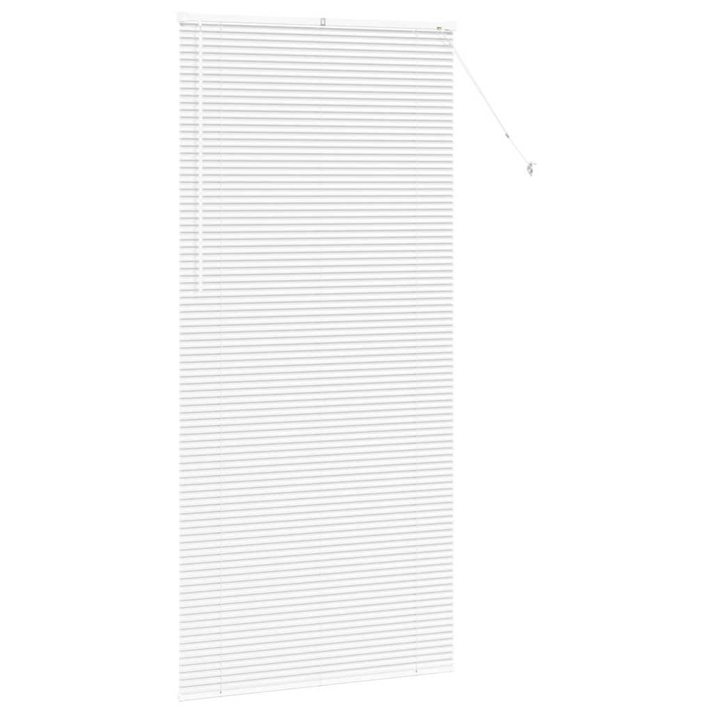 vidaXL Βενετσιάνικες Ρόδες Λευκό 220 x 105 εκ Αλουμίνιο
