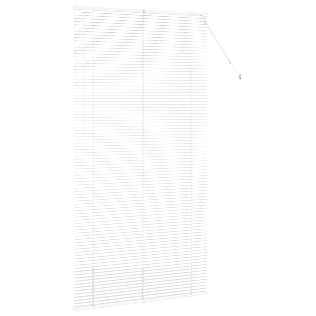 vidaXL Βενετσιάνικες Ρόδες Λευκό 220 x 120 εκ Αλουμίνιο