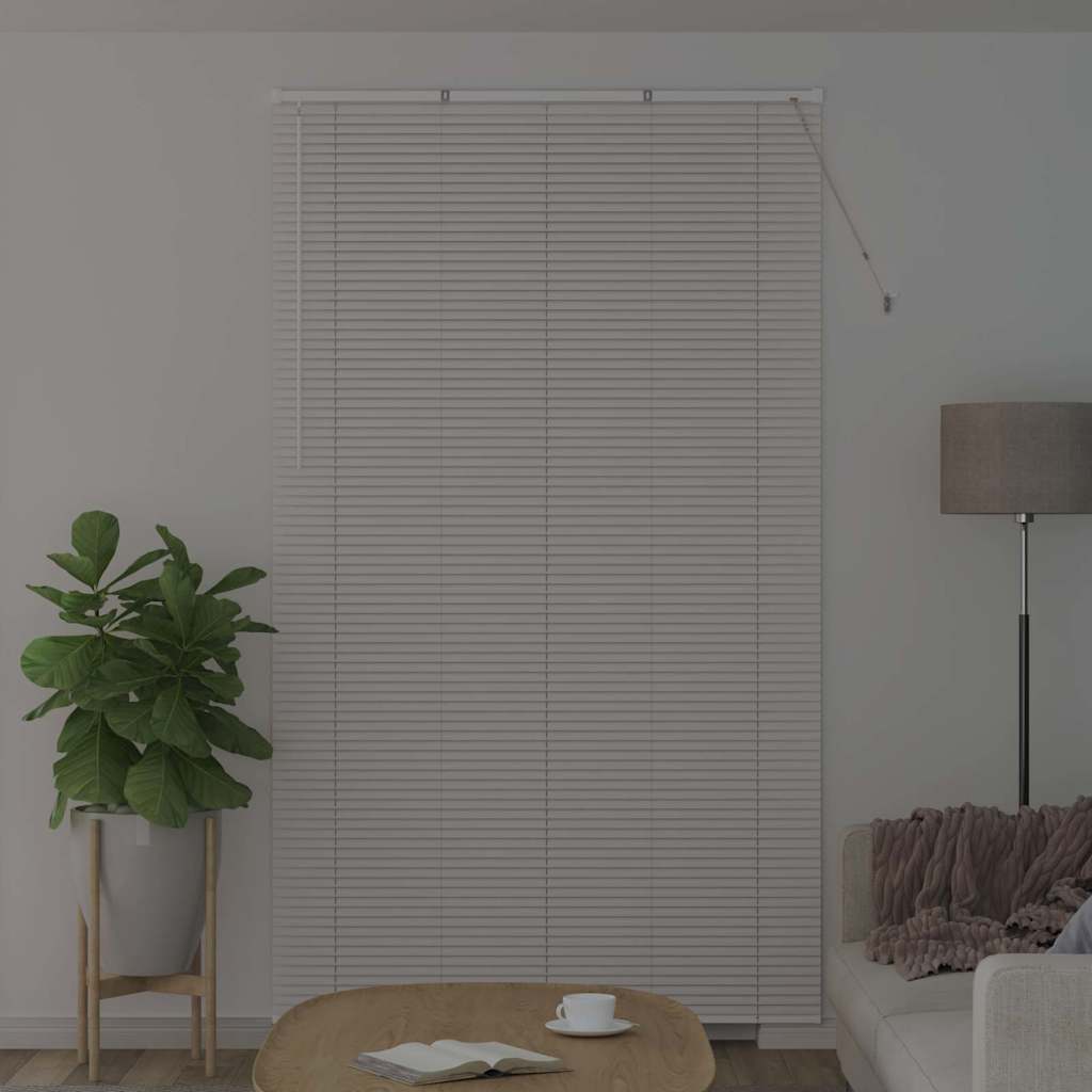 vidaXL Βενετσιάνικες Ρόδες Λευκό 220 x 130 εκ Αλουμίνιο