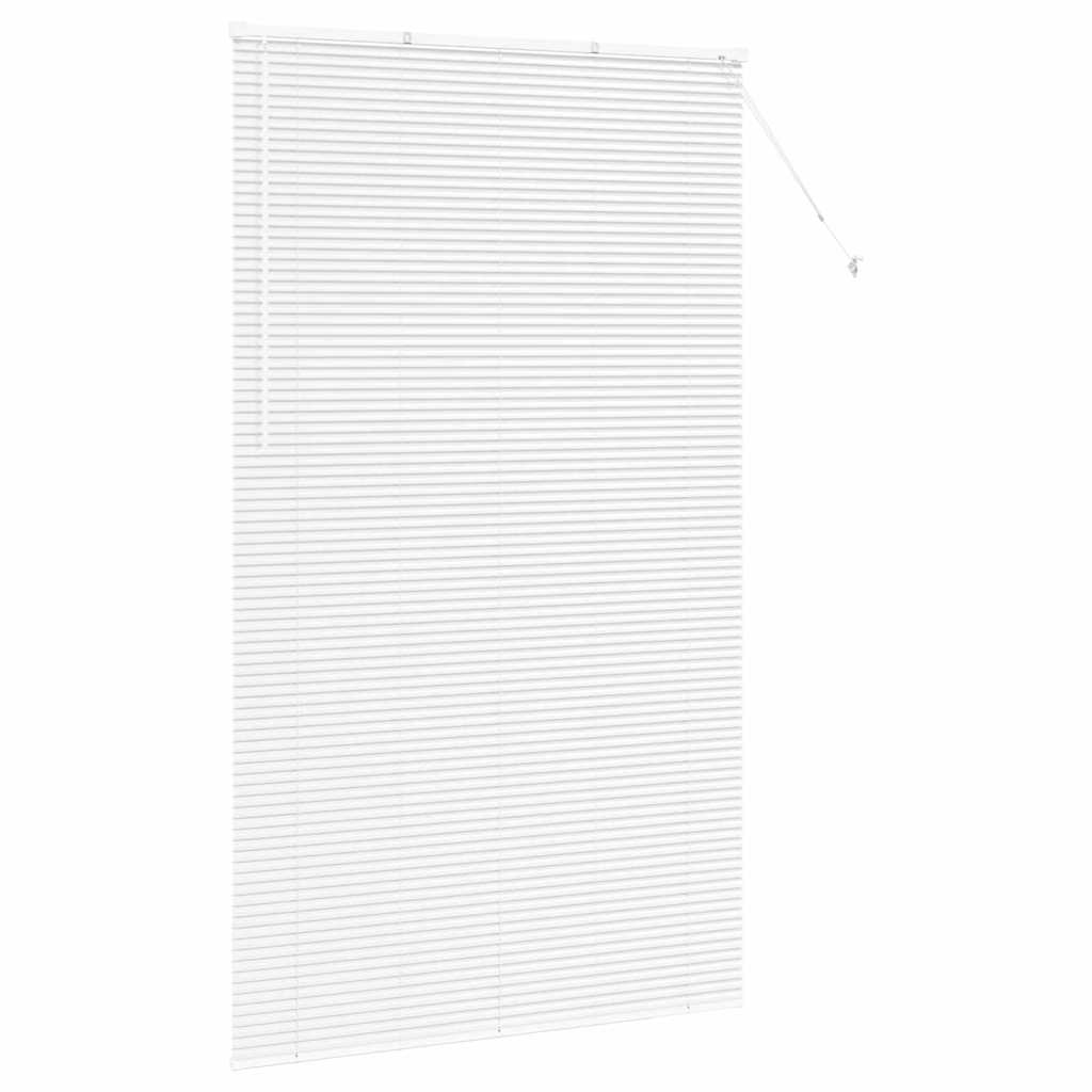 vidaXL Βενετσιάνικες Ρόδες Λευκό 220 x 130 εκ Αλουμίνιο