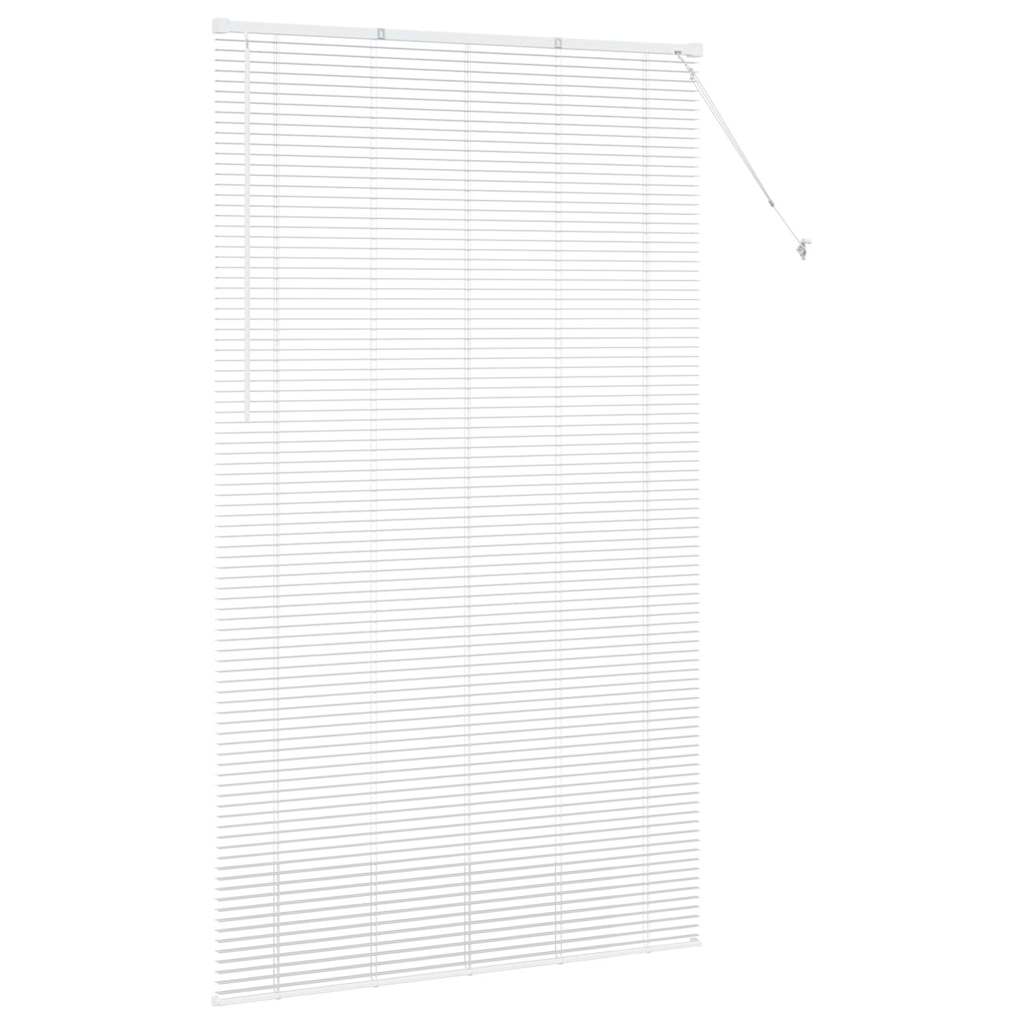 vidaXL Βενετσιάνικες Ρόδες Λευκό 220 x 130 εκ Αλουμίνιο