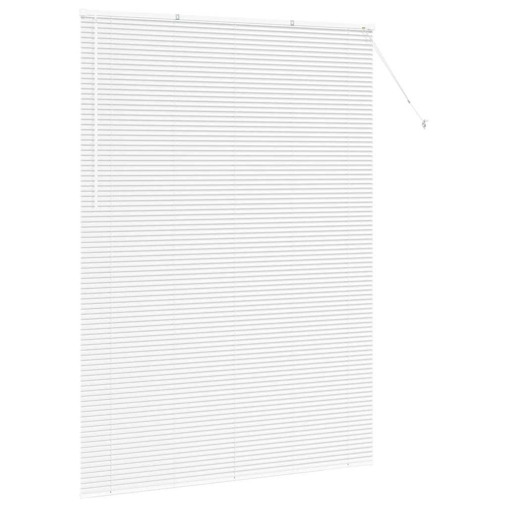 vidaXL Βενετσιάνικες Ρόδες Λευκό 220 x 155 εκ Αλουμίνιο
