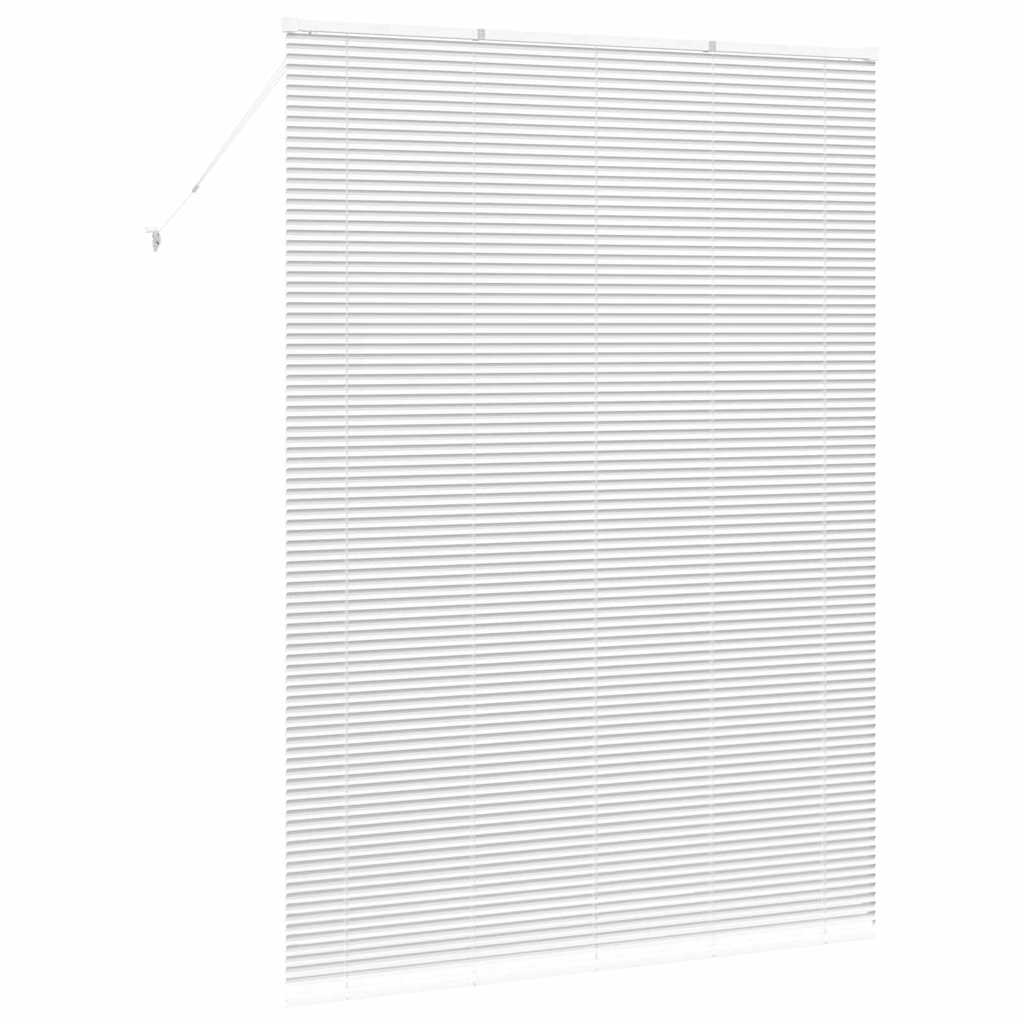 vidaXL Βενετσιάνικες Ρόδες Λευκό 220 x 160 εκ Αλουμίνιο