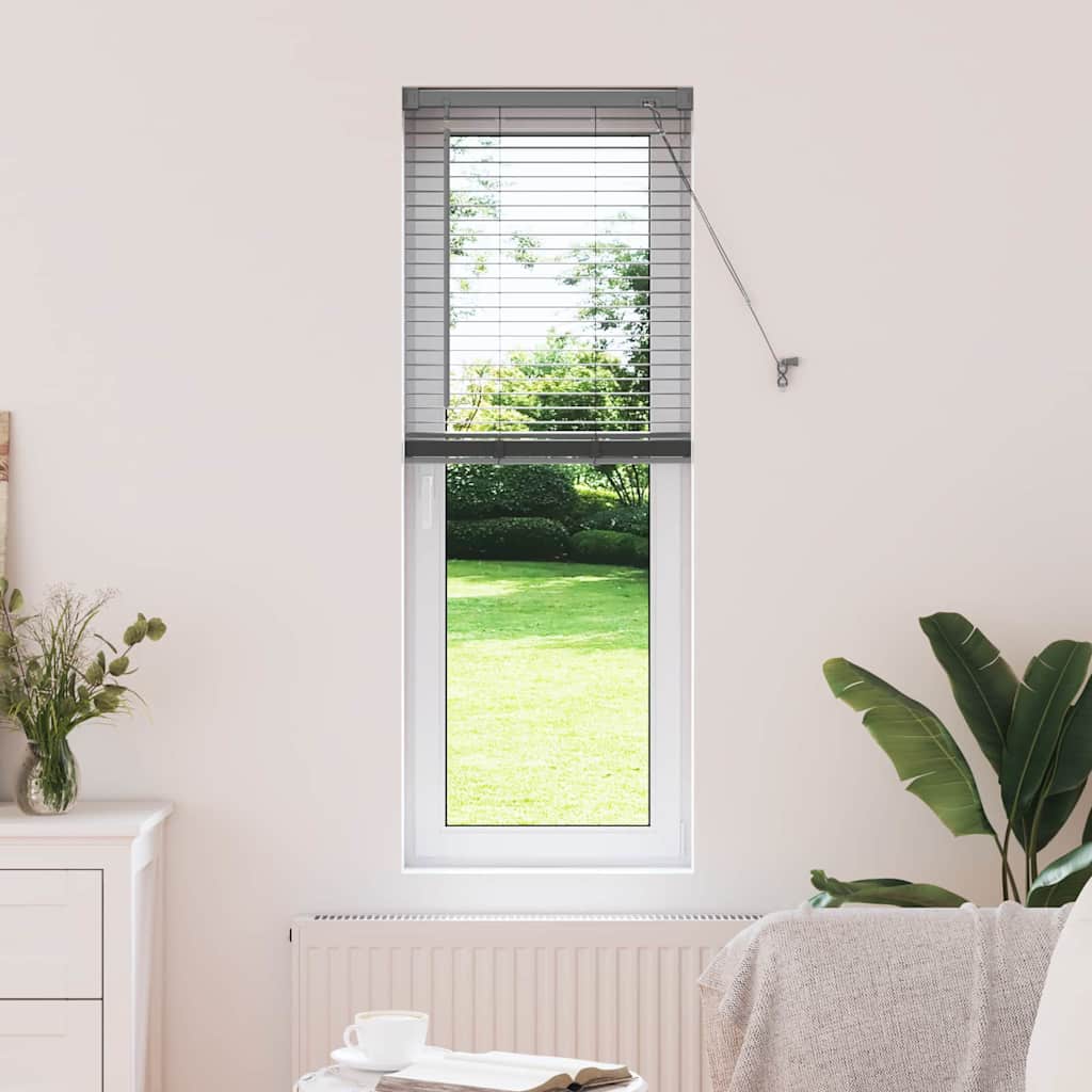 vidaXL Βενετσιάνικες Ρόδες Σκούρο Γκρι 130 x 45 εκ Αλουμίνιο