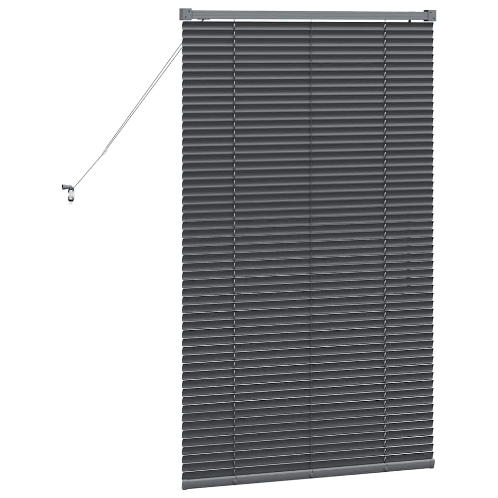 vidaXL Βενετσιάνικες Ρόδες Σκούρο Γκρι 130 x 70 εκ Αλουμίνιο