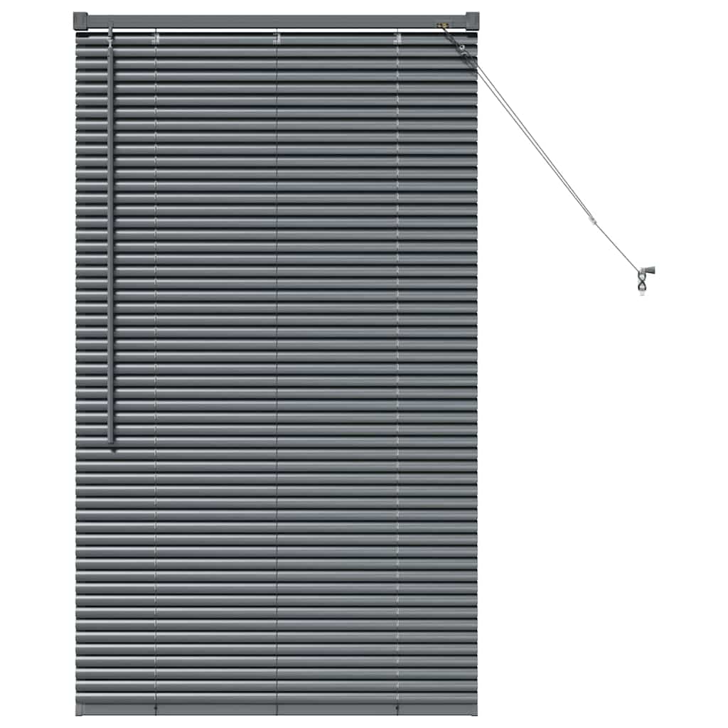vidaXL Βενετσιάνικες Ρόδες Σκούρο Γκρι 130 x 80 εκ Αλουμίνιο