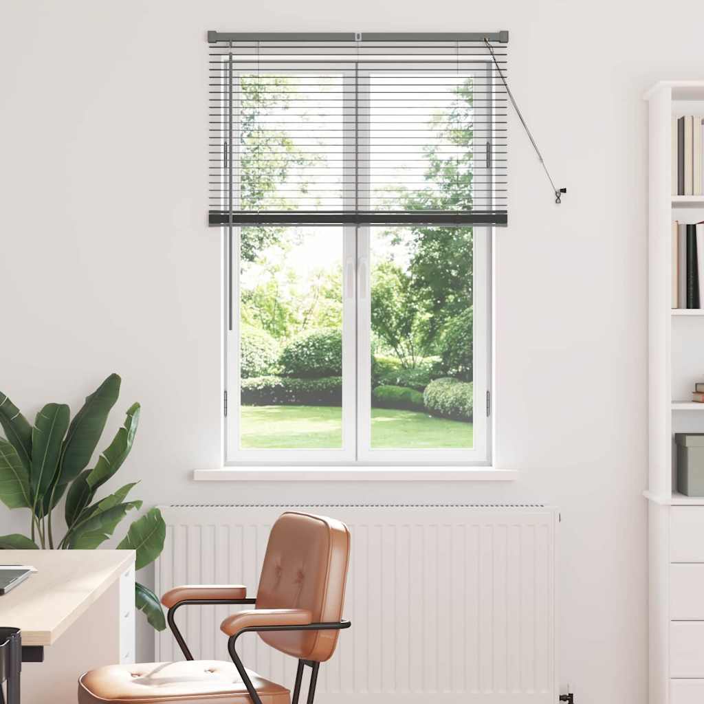 vidaXL Βενετσιάνικες Ρόδες Σκούρο Γκρι 130 x 95 εκ Αλουμίνιο