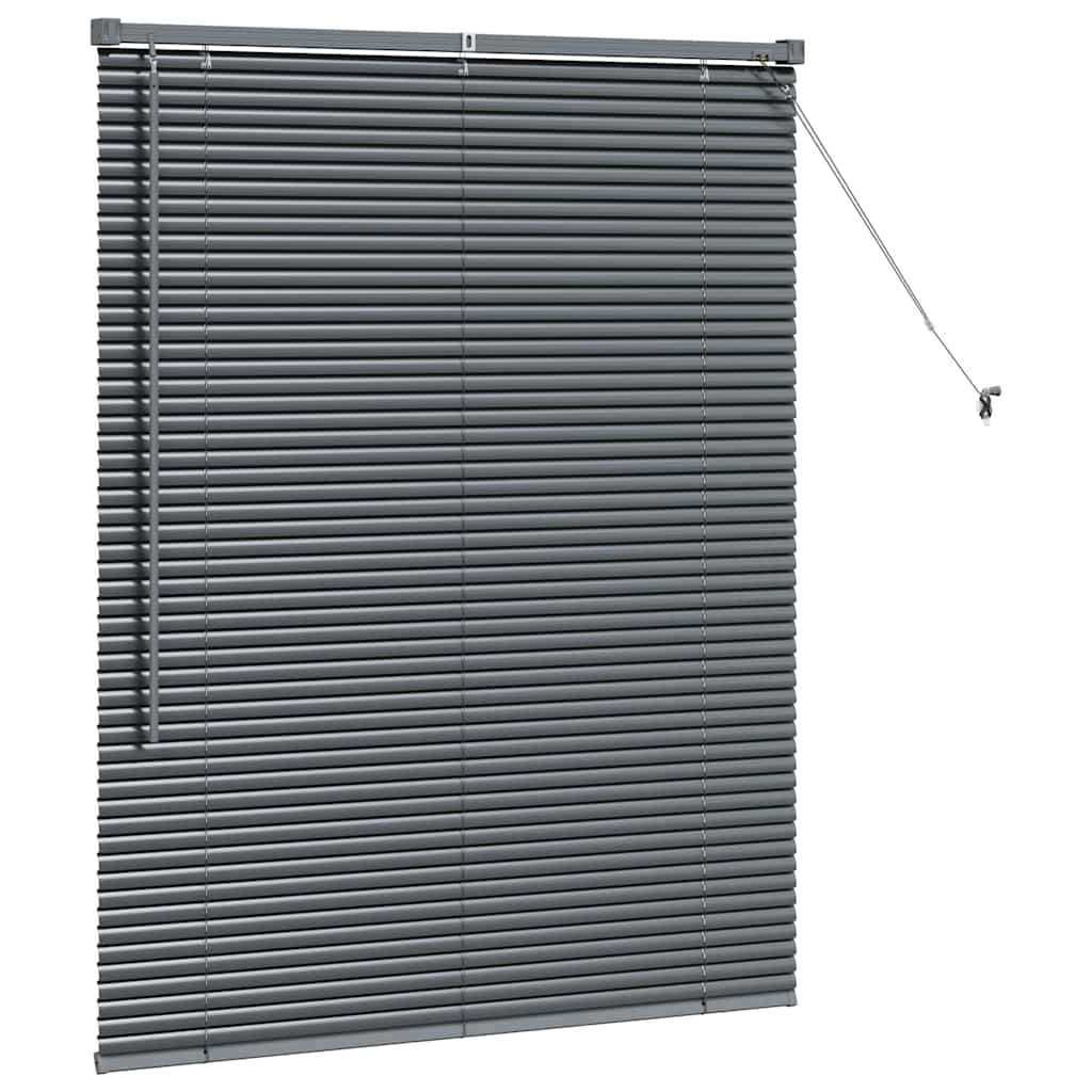 vidaXL Βενετσιάνικες Ρόδες Σκούρο Γκρι 130 x 105 εκ Αλουμίνιο