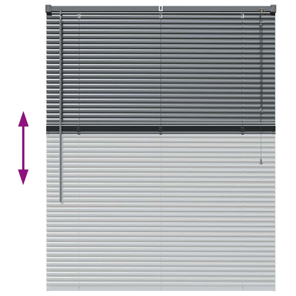 vidaXL Βενετσιάνικες Ρόδες Σκούρο Γκρι 130 x 105 εκ Αλουμίνιο
