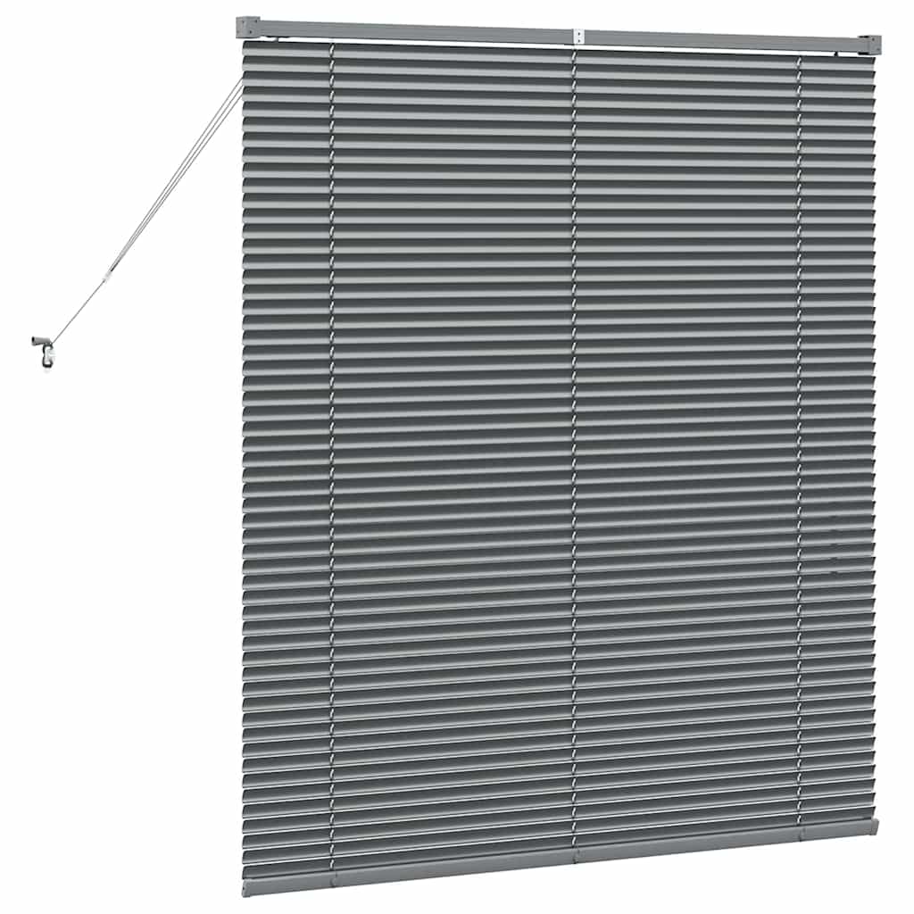 vidaXL Βενετσιάνικες Ρόδες Σκούρο Γκρι 130 x 110 εκ Αλουμίνιο