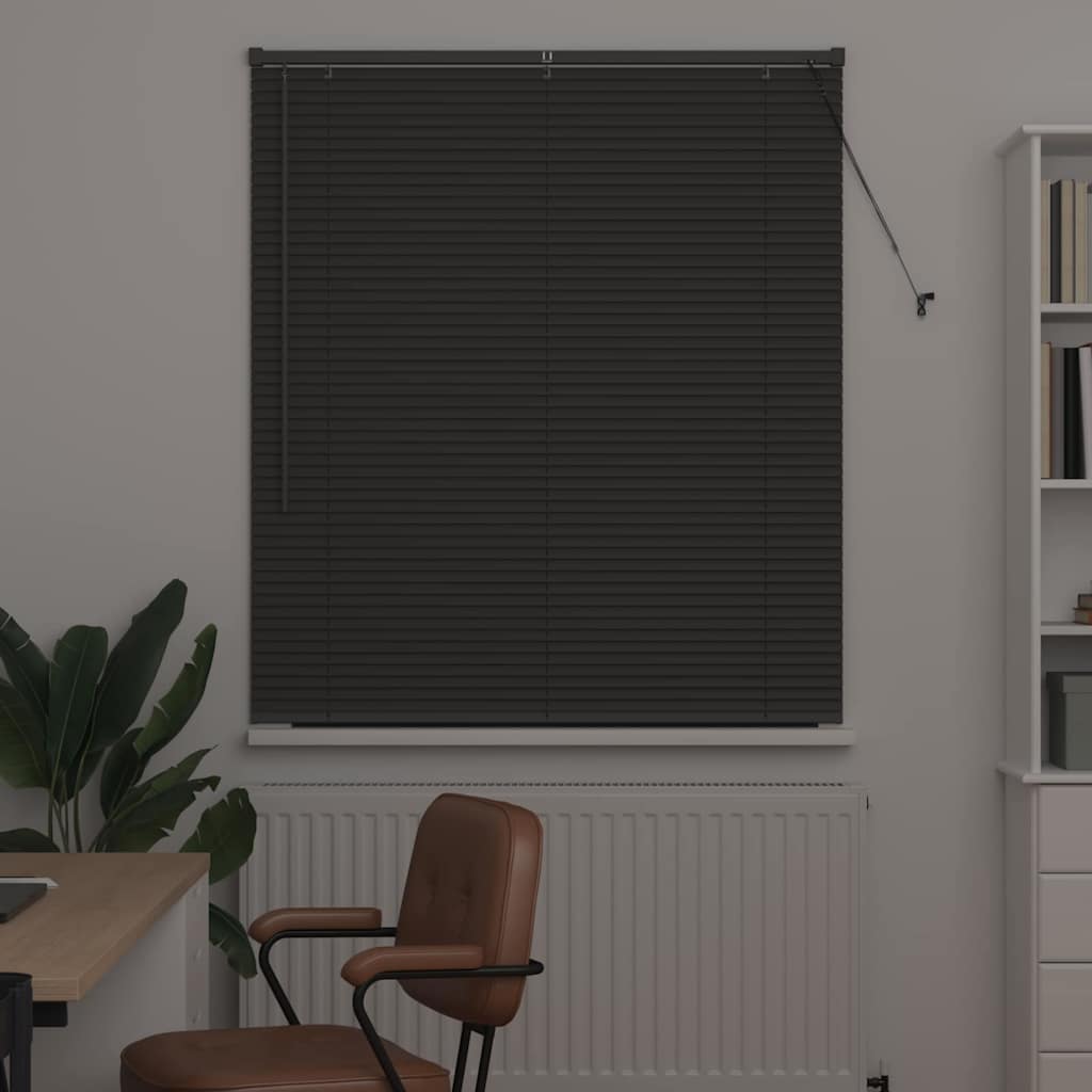 vidaXL Βενετσιάνικες Ρόδες Σκούρο Γκρι 130 x 115 εκ Αλουμίνιο