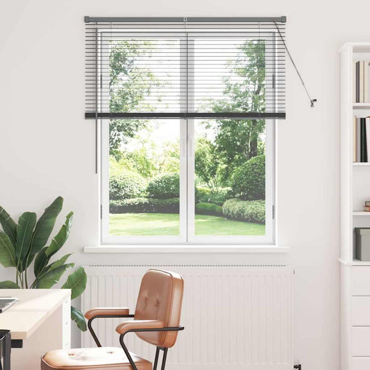vidaXL Βενετσιάνικες Ρόδες Σκούρο Γκρι 130 x 120 εκ Αλουμίνιο