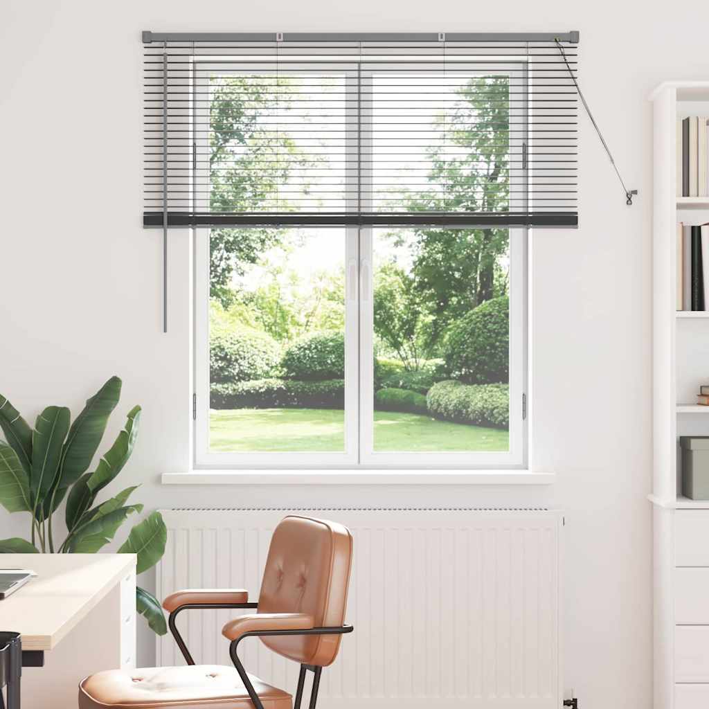 vidaXL Βενετσιάνικες Ρόδες Σκούρο Γκρι 130 x 125 εκ Αλουμίνιο